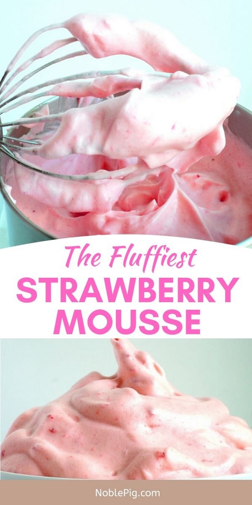 Strawberry Mousse that looks like ice cream, but it’s not. However, this egg white based mousse has all the creamy mouthfeel ice cream normally exudes and couldn’t be easier to put together. It will become a dessert staple in your household. via @cmpollak1