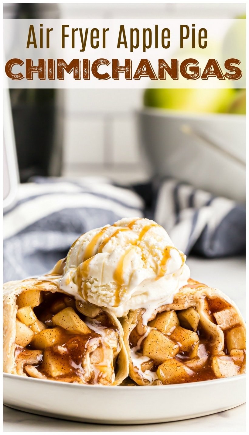 Air fryer desserts are all the rage and these Air Fryer Apple Pie Chimichangas are an easy way to enjoy apple pie without all the fuss.  via @cmpollak1