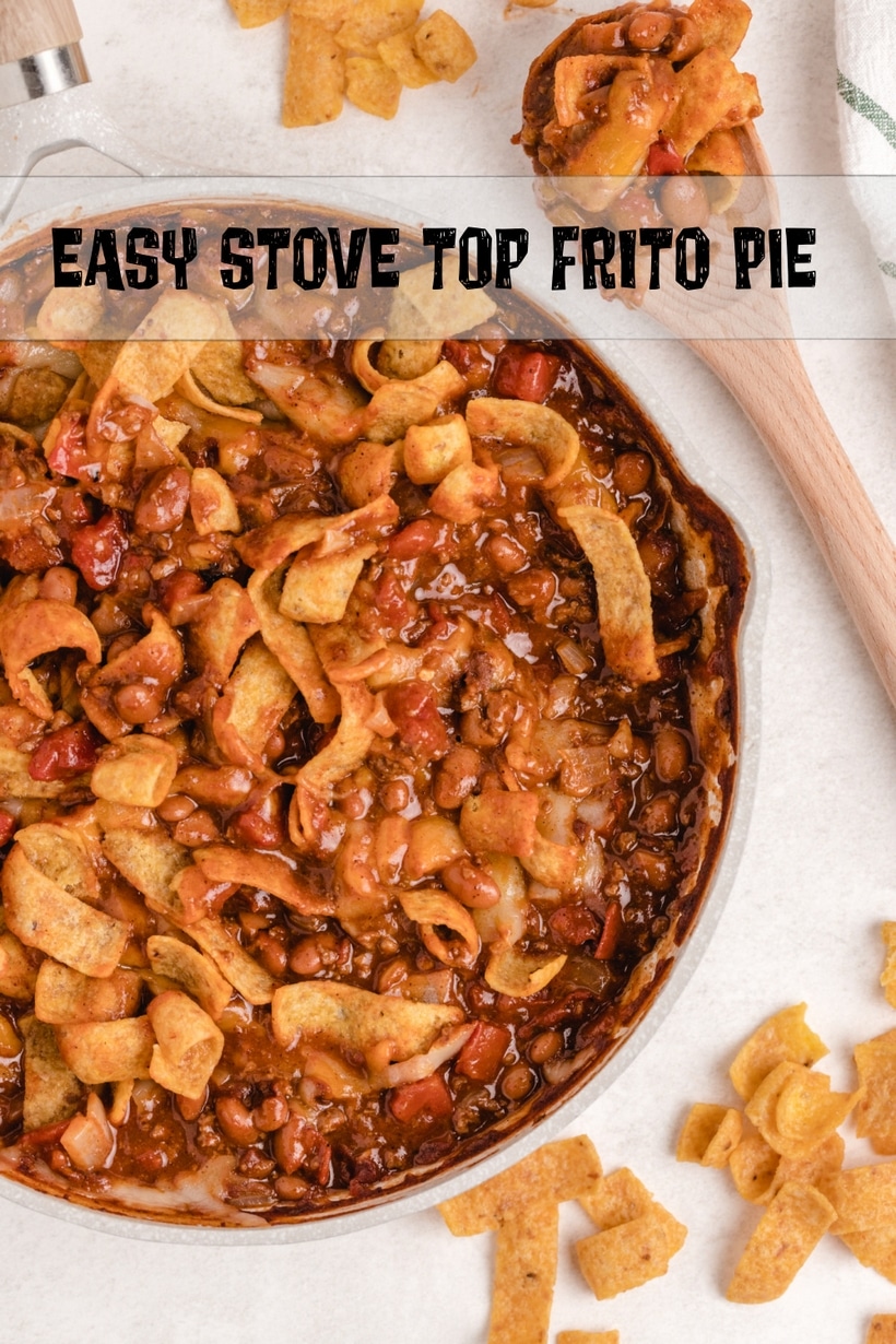 Super easy Frito Pie made right on the stove top and dinner is ready in fifteen minutes. via @cmpollak1