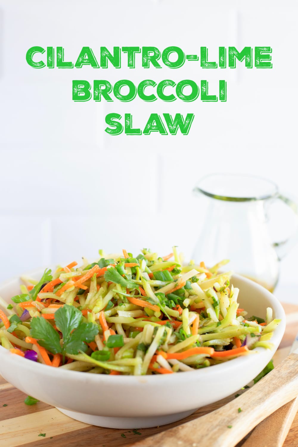 A light and easy side kick to any meal, this Cilantro-Lime Broccoli Slaw can hold its own with whatever might be on the dinner menu. via @cmpollak1