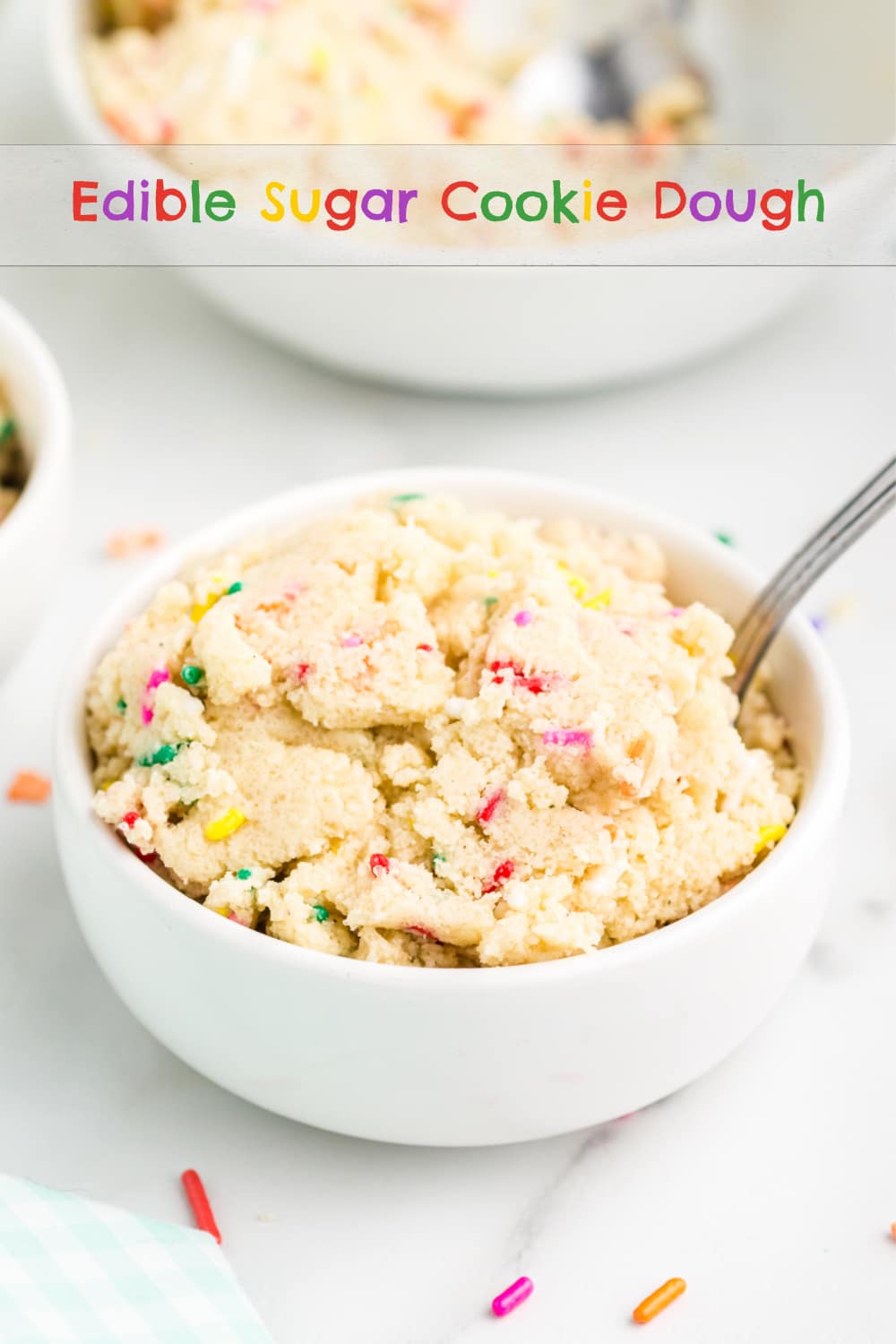 Isn't all cookie dough edible? What edible refers to for this sugar cookie dough version is that it's safe to eat without any raw ingredients. You're going to love every bite! via @cmpollak1