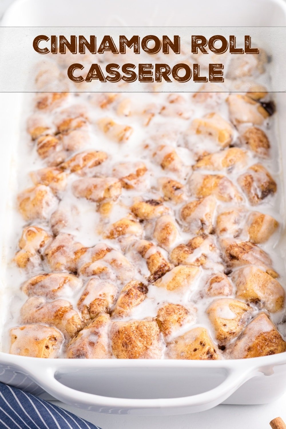A quick and easy breakfast casserole without any of the fuss. This cinnamon roll breakfast bake is sweet, rich and full of flaky layers in every bite.
 via @cmpollak1