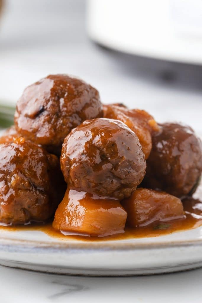 Slow Cooker Hawaiian Meatballs