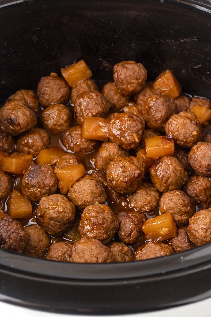 pot of meatballs
