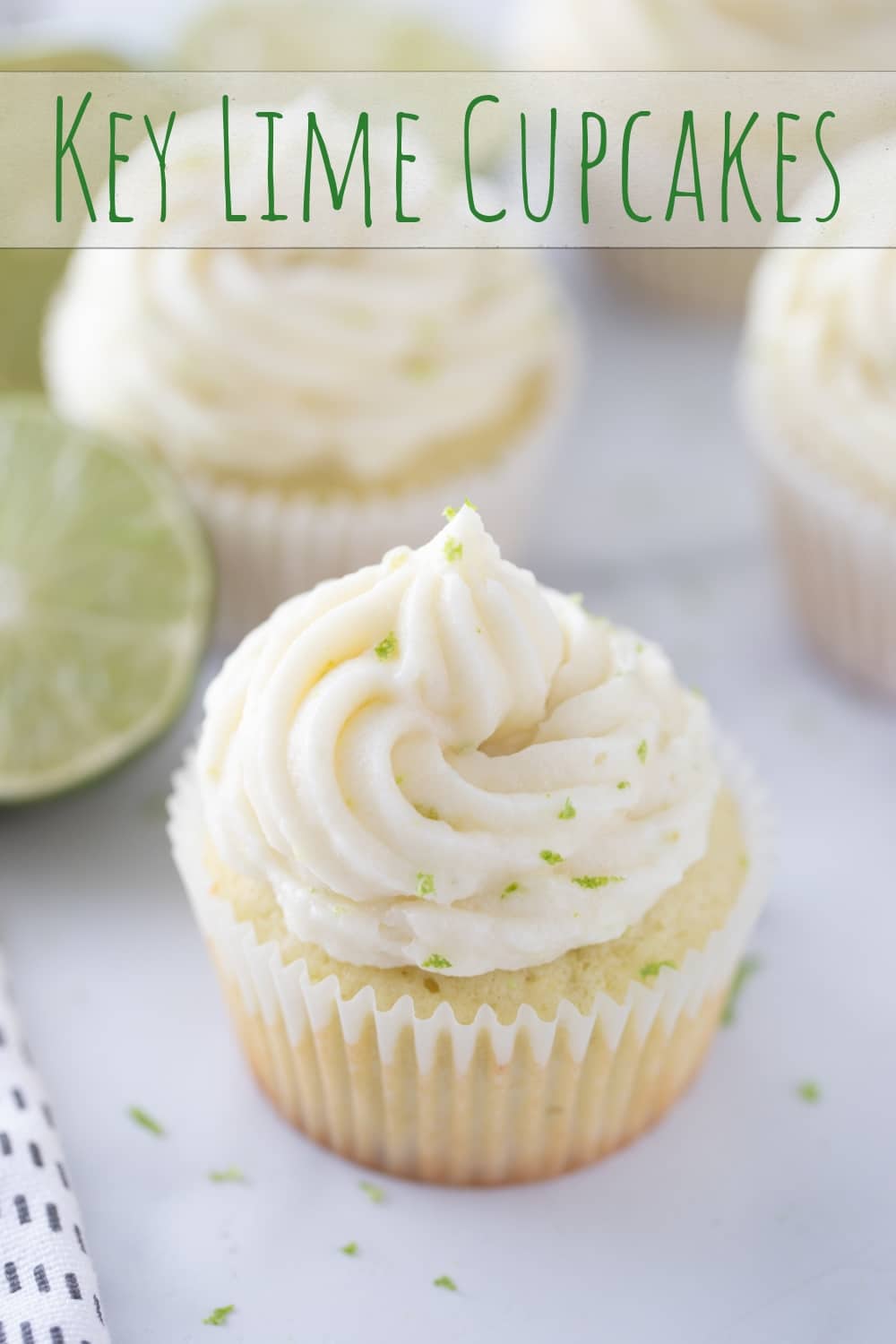 These Key Lime Cupcakes hold no punches when it comes to flavor. This is a tender and delicious combination of key lime flavored cake and zingy cream cheese based frosting that tastes as "bright" as the sun. via @cmpollak1