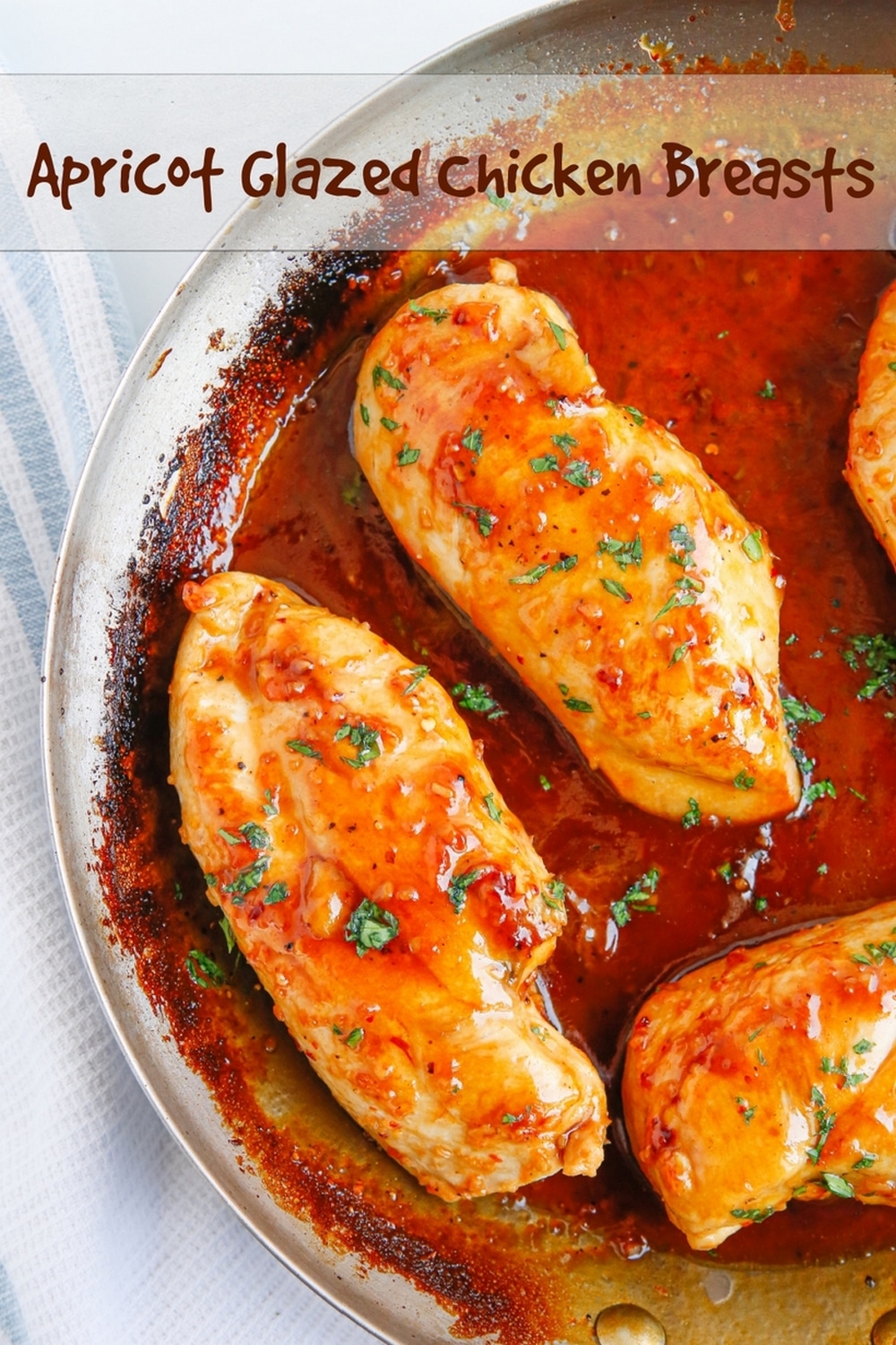 Apricot Glazed Chicken Breasts are a weeknight-friendly skillet dinner packed with flavor in every bite. via @cmpollak1