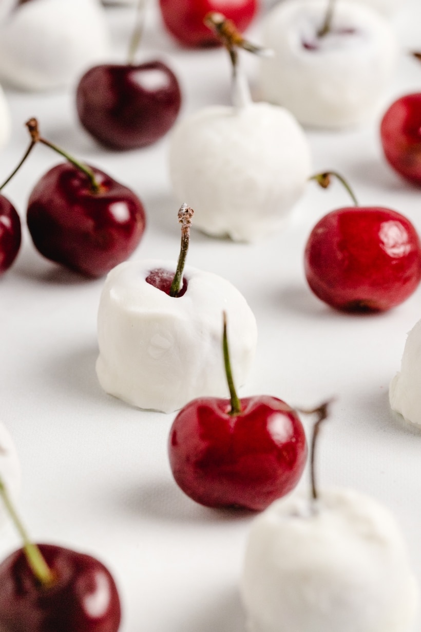 cherry greek yogurt bites