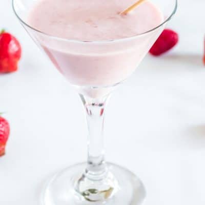 Berries and cream frozen martini