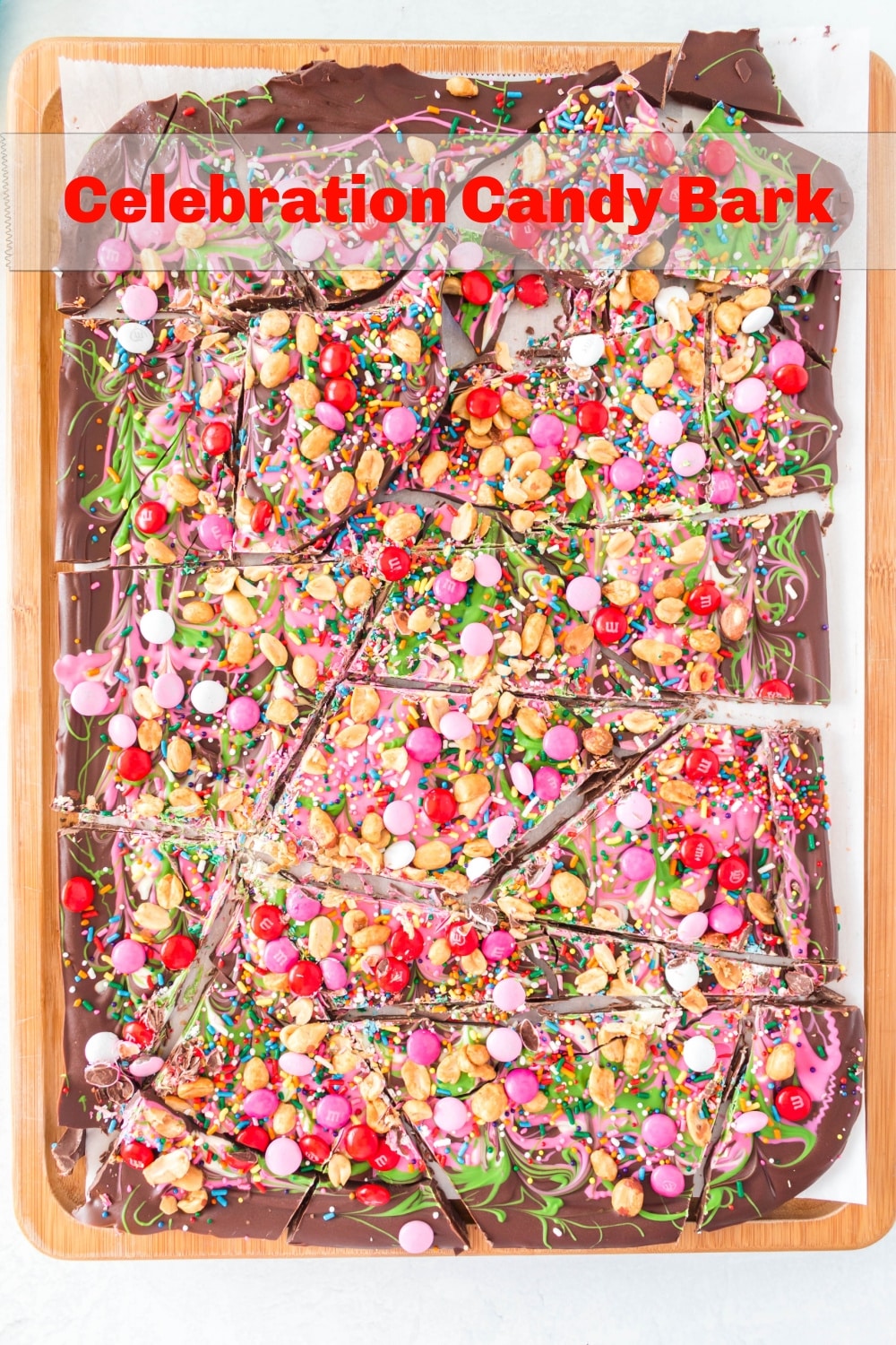 Festive, fun and bright, this celebration chocolate bark is here to deliciously sweeten any occasion - from special birthdays, holidays, baby and bridal showers or any occasion where chocolate is a must! This dark chocolate candy bark is also a great addition to any candy buffet or dessert table you might be setting up. via @cmpollak1