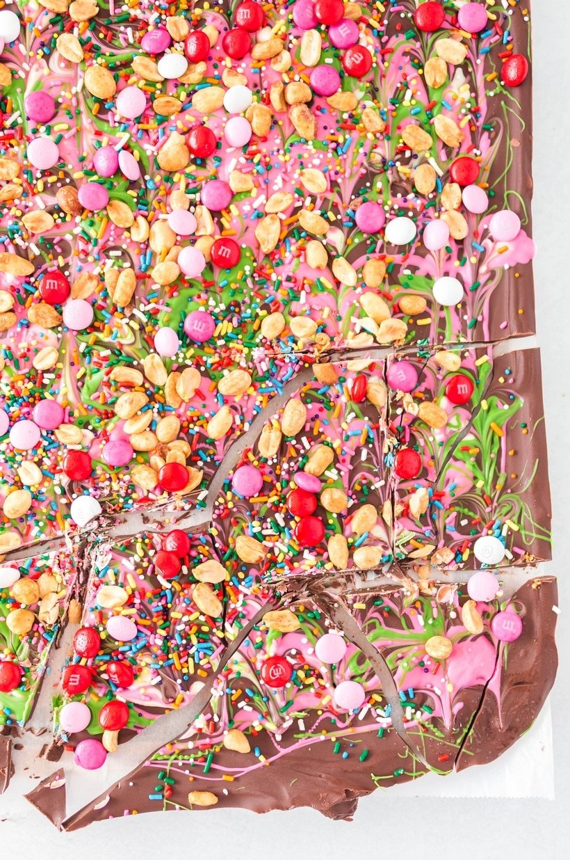 colorful candy bark
