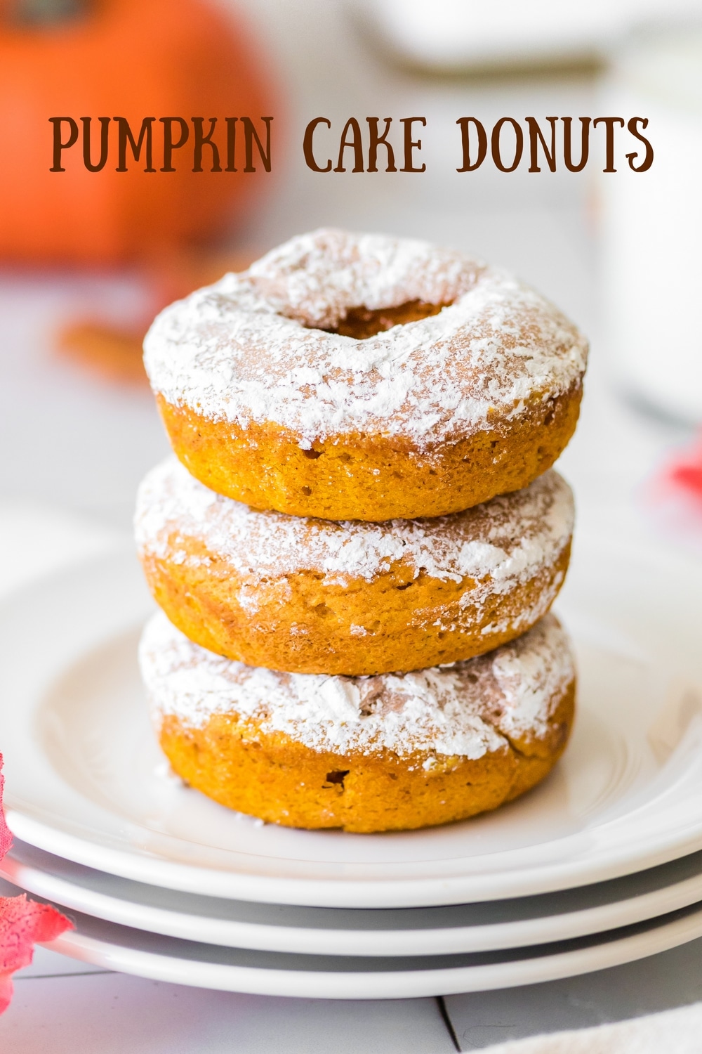Pumpkin Cake Donuts are here to celebrate the season and turn your regular breakfast routine into something special. The perfect sweet treat with your morning coffee or tea. via @cmpollak1