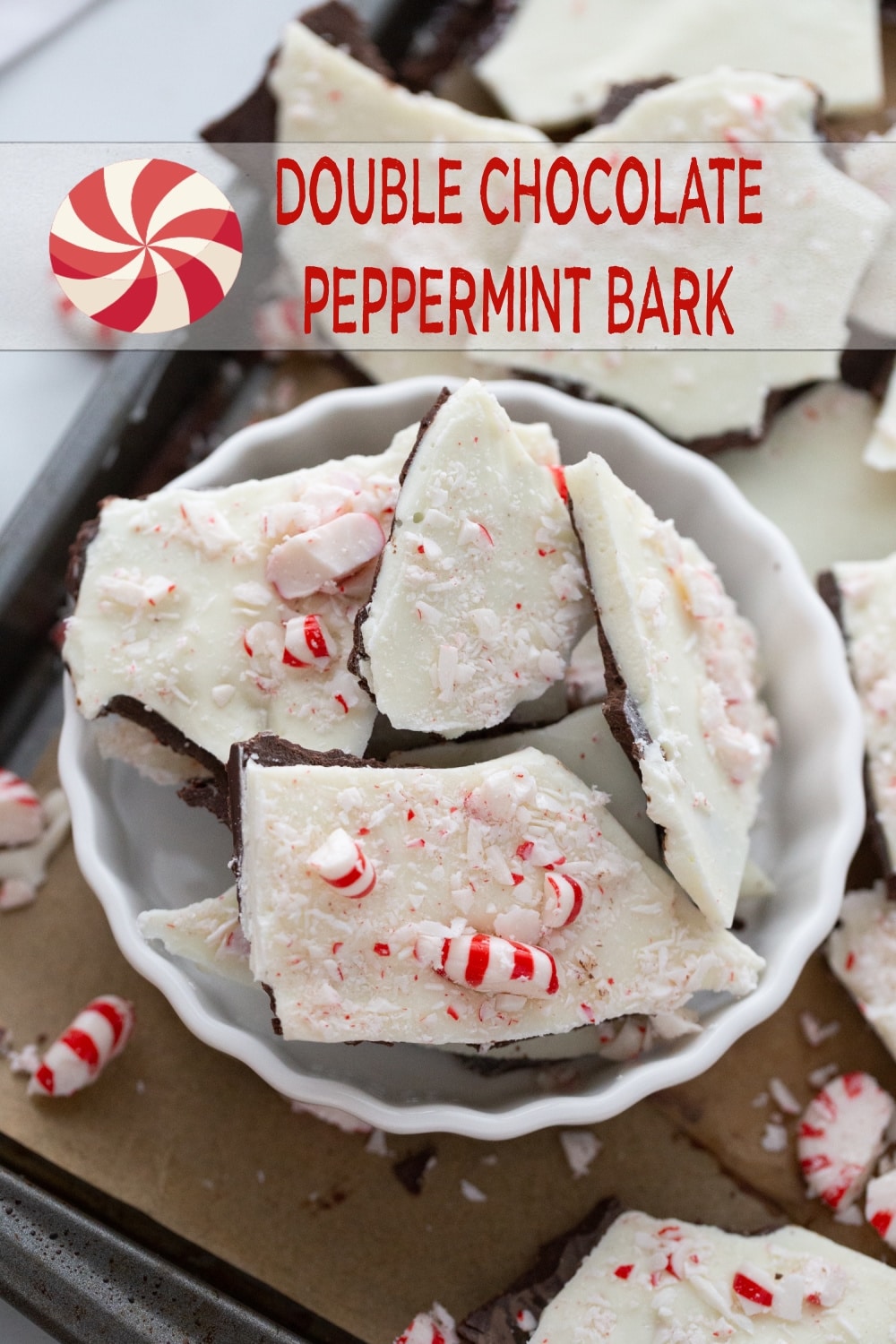 Add some holiday cheer to your dessert spread with this delicious double chocolate peppermint bark recipe! Made with a blend of dark and white chocolate chips, this easy-to-make treat is sure to be a hit with chocolate lovers of all ages. Perfect for gifting or enjoying with a mug of hot cocoa by the fire, this chocolate peppermint bark is a must-have for any holiday celebration. via @cmpollak1