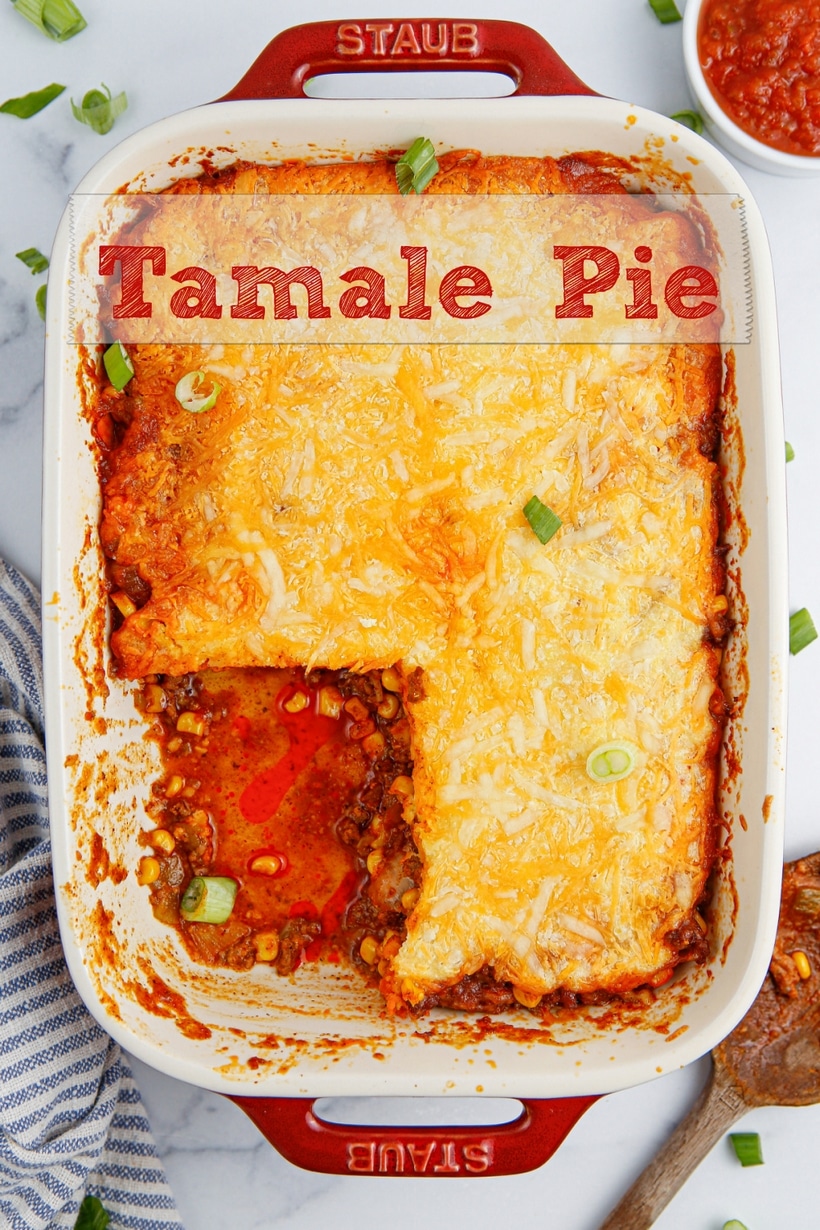 This Tamale Pie is the ultimate comfort casserole, utilizing a combination of humble pantry staples and refrigerator ingredients you likely already have in your home. This delicious and filling dish is perfect for a comforting night in or for serving to a large gathering.  via @cmpollak1