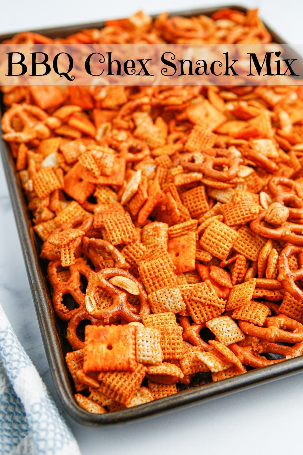 BBQ Chex Snack Mix is the ultimate bold Chex mix recipe. This crunchy snack is vibrant and versatile, with the right amount of spice and tang - the perfect ka-pow of flavor all at once. via @cmpollak1