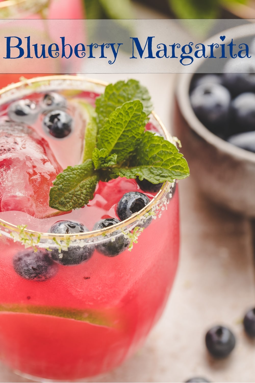 This Blueberry Margarita recipe is a twist on the classic with a harmonious combination of tequila, Cointreau and freshly squeezed lime. Served with a salty, citrus rim, this fresh blueberry cocktail is quick and easy to make and irresistibly refreshing. via @cmpollak1