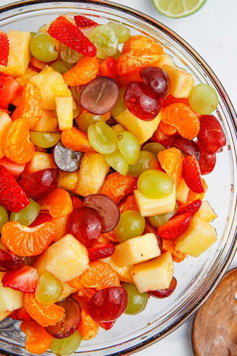 fruit salad with honey lime