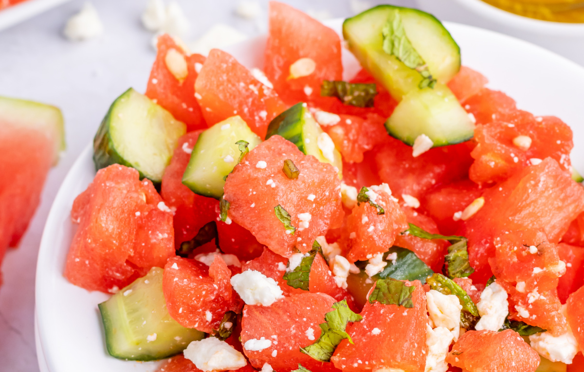 Picture of Watermelon Feta Mint Salad (The Best Refreshing Recipe)