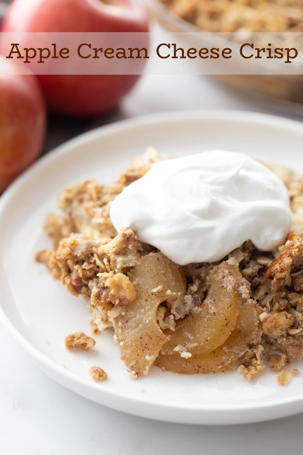 Indulge in the perfect blend of creamy and crunchy with this Cream Cheese Apple Crisp recipe. The warmth of baked apples and the richness of cream cheese add an exciting twist to your traditional apple crisp ensemble. via @cmpollak1