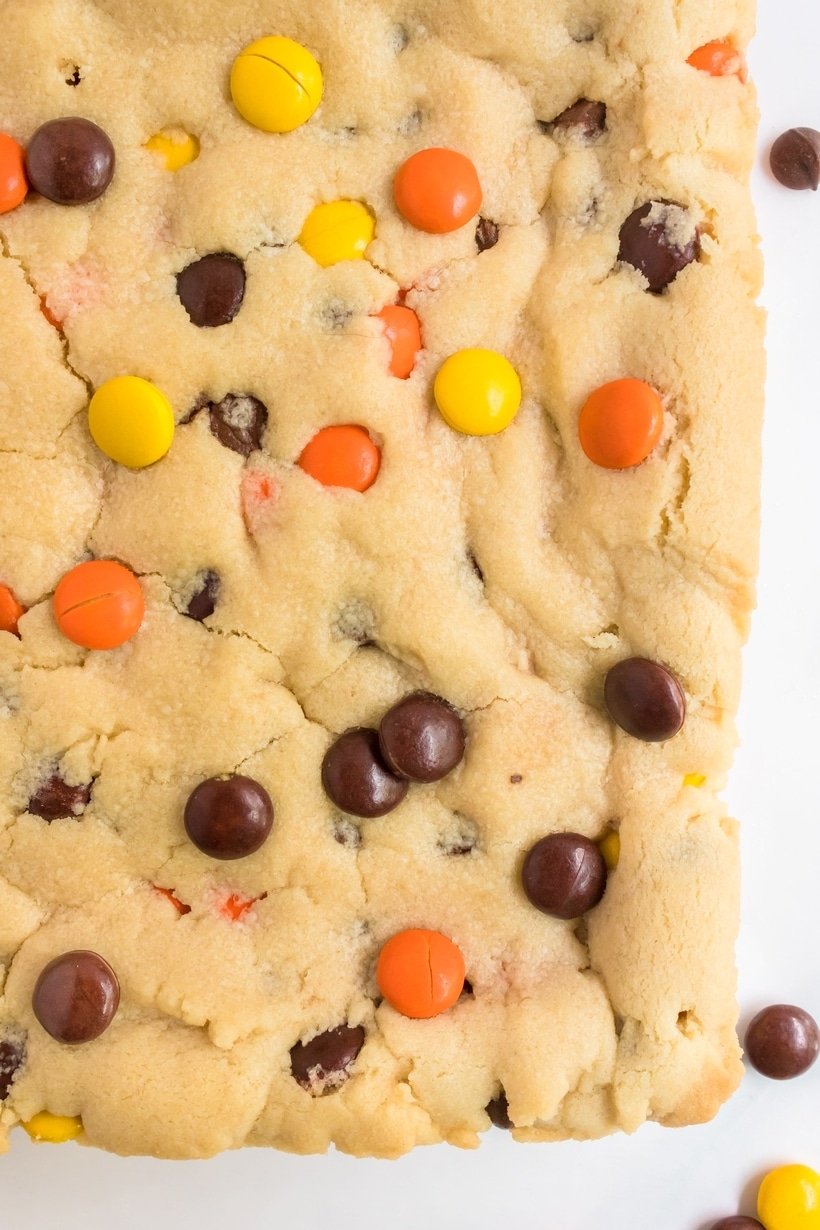 reeses pieces cookie bars