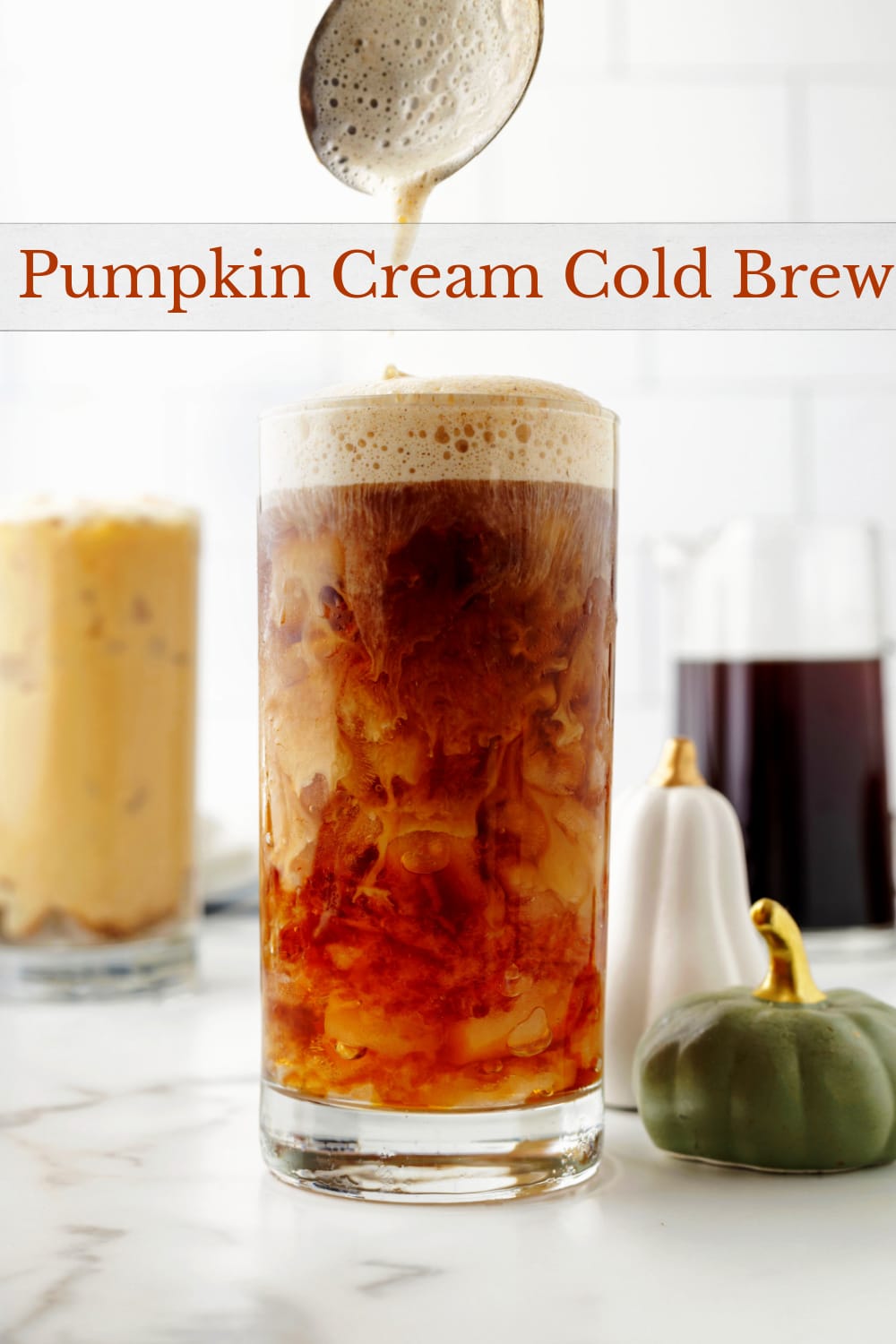 Velvety, energizing (because caffeine), and indulgently rich, my homemade version of Starbucks Pumpkin Spice Cold Brew is a match for this fall-themed coffeehouse treat. With only 6 ingredients and 5 minutes of your time, this autumn-infused, mood-boosting drink is not only quicker, but also more budget-friendly than purchasing it from the store. This copycat Starbucks recipe is the best fall drink to make at home and even makes a great fall dessert. via @cmpollak1