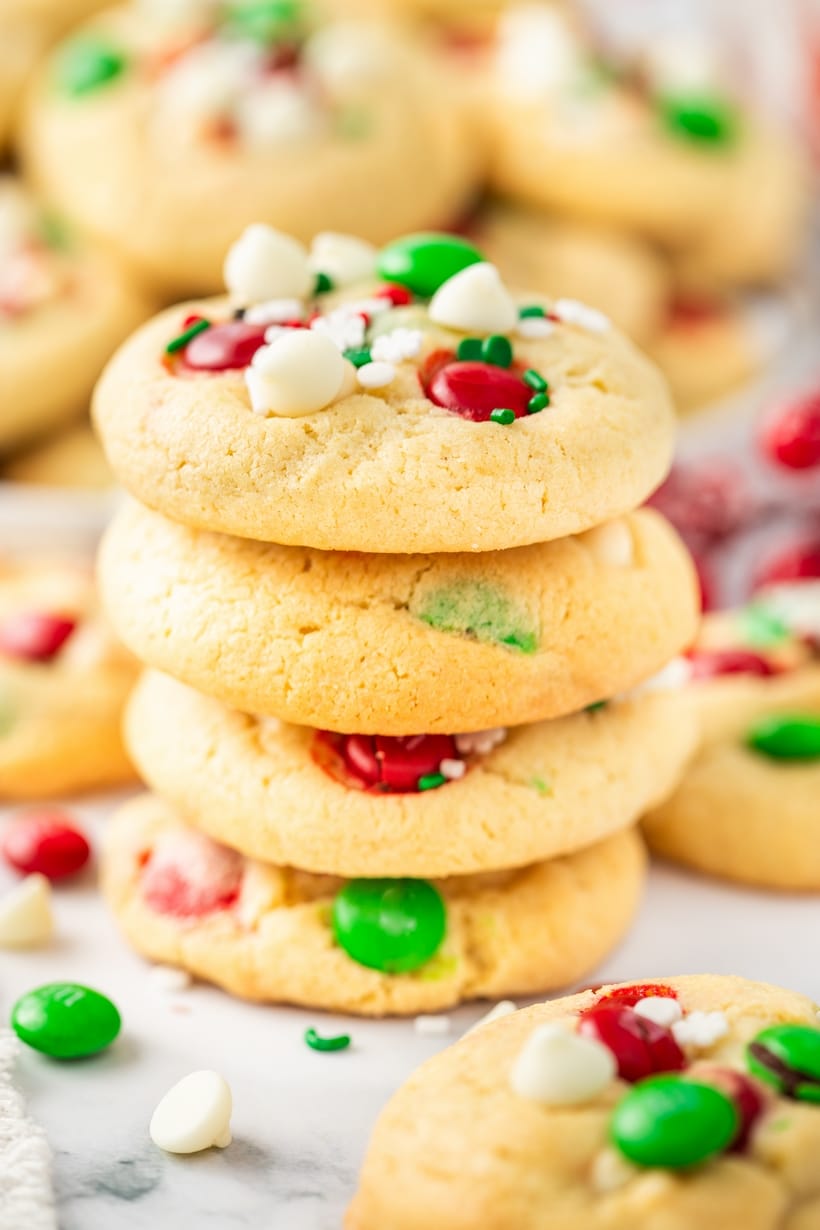 holiday M&M cookies