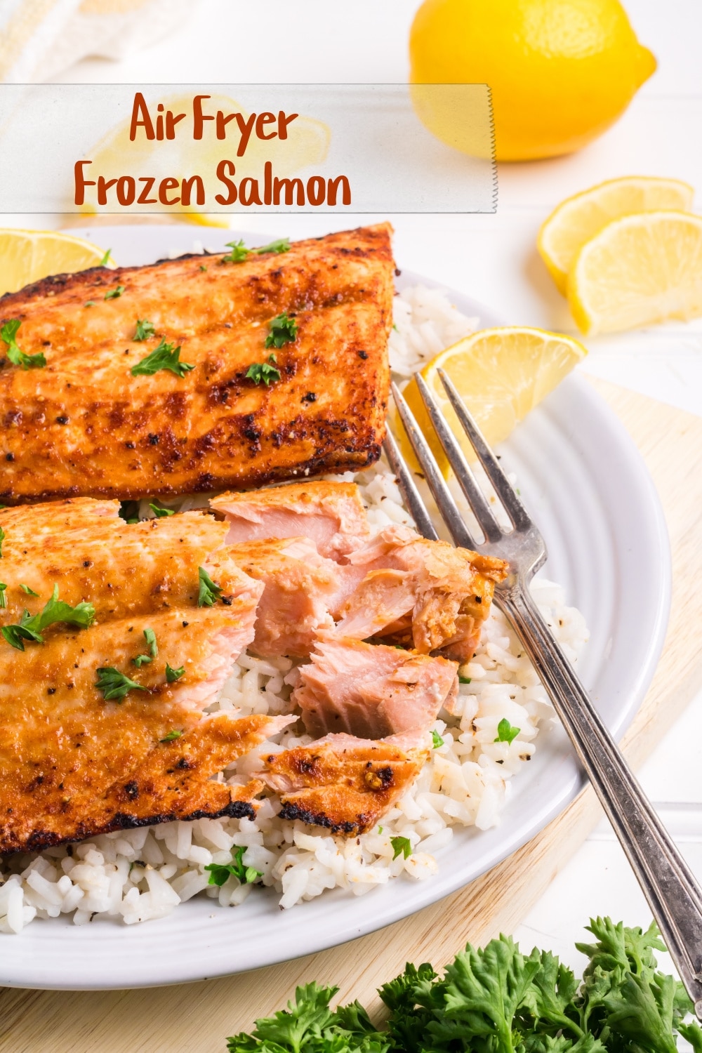 Air fryer frozen salmon is ready to enjoy in less than 20 minutes, making it an ideal dinner option for busy weeknights. You don't have to thaw the fillets beforehand; they can be cooked directly from the freezer, simplifying dinner preparation. via @cmpollak1