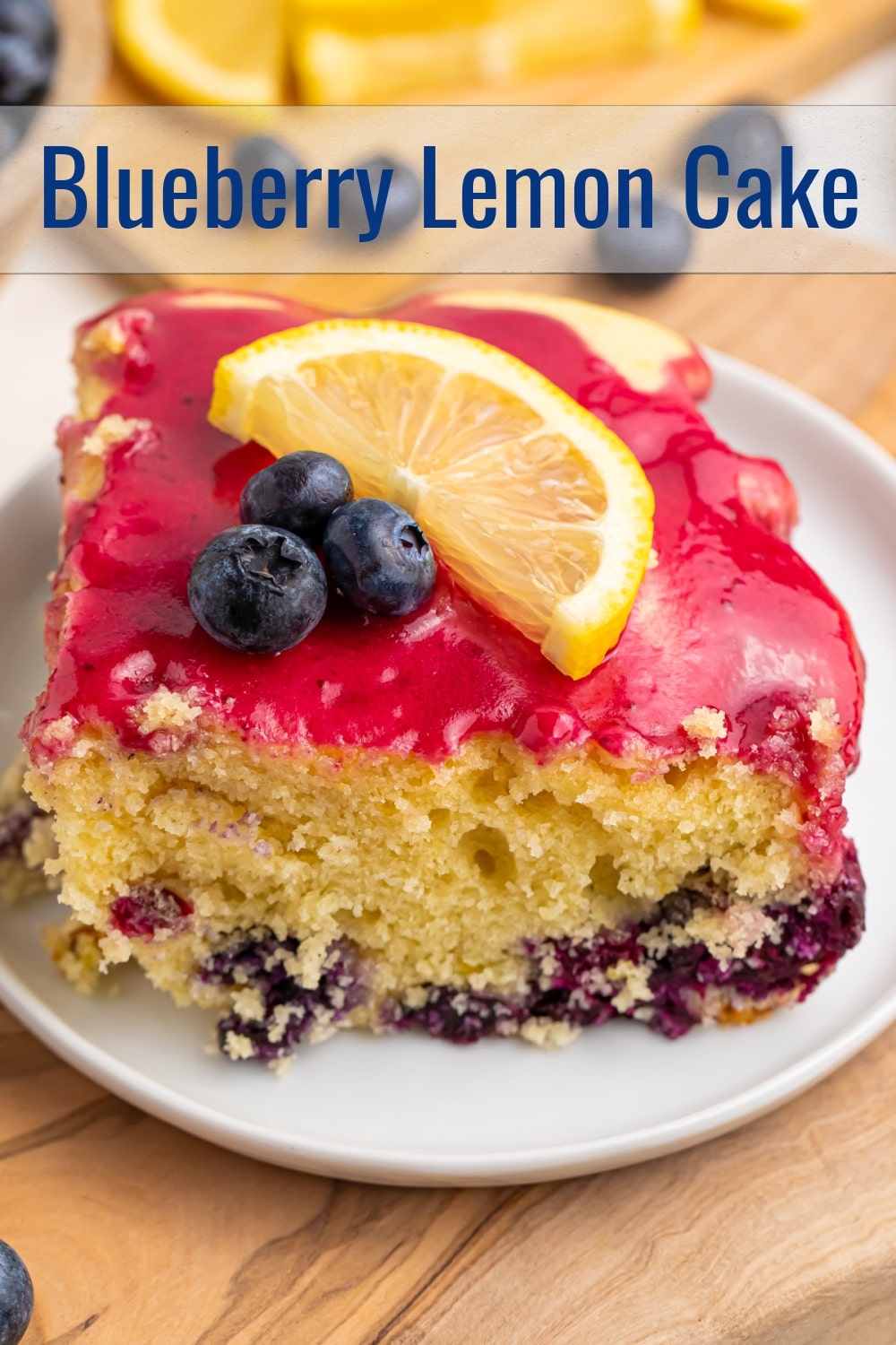 Treat yourself to a slice of heaven with my homemade blueberry lemon cake. It's the perfect balance of sweetness and citrus. via @cmpollak1