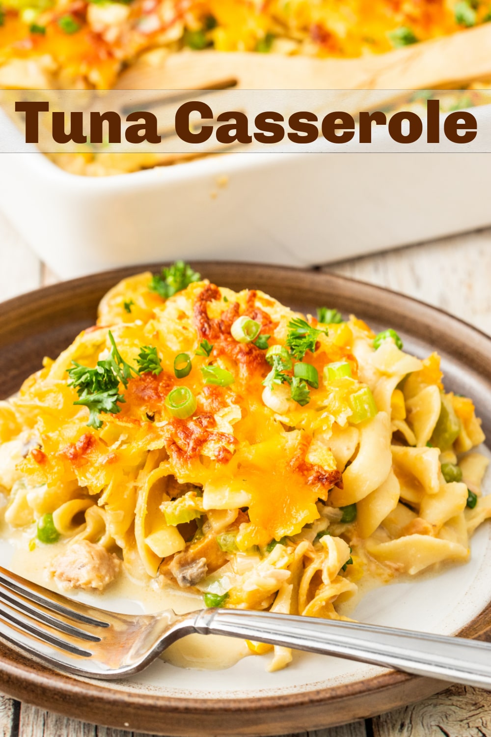 This classic tuna casserole recipe combines a hearty blend of tuna, noodles, and creamy sauce, perfect for a quick and comforting meal. via @cmpollak1