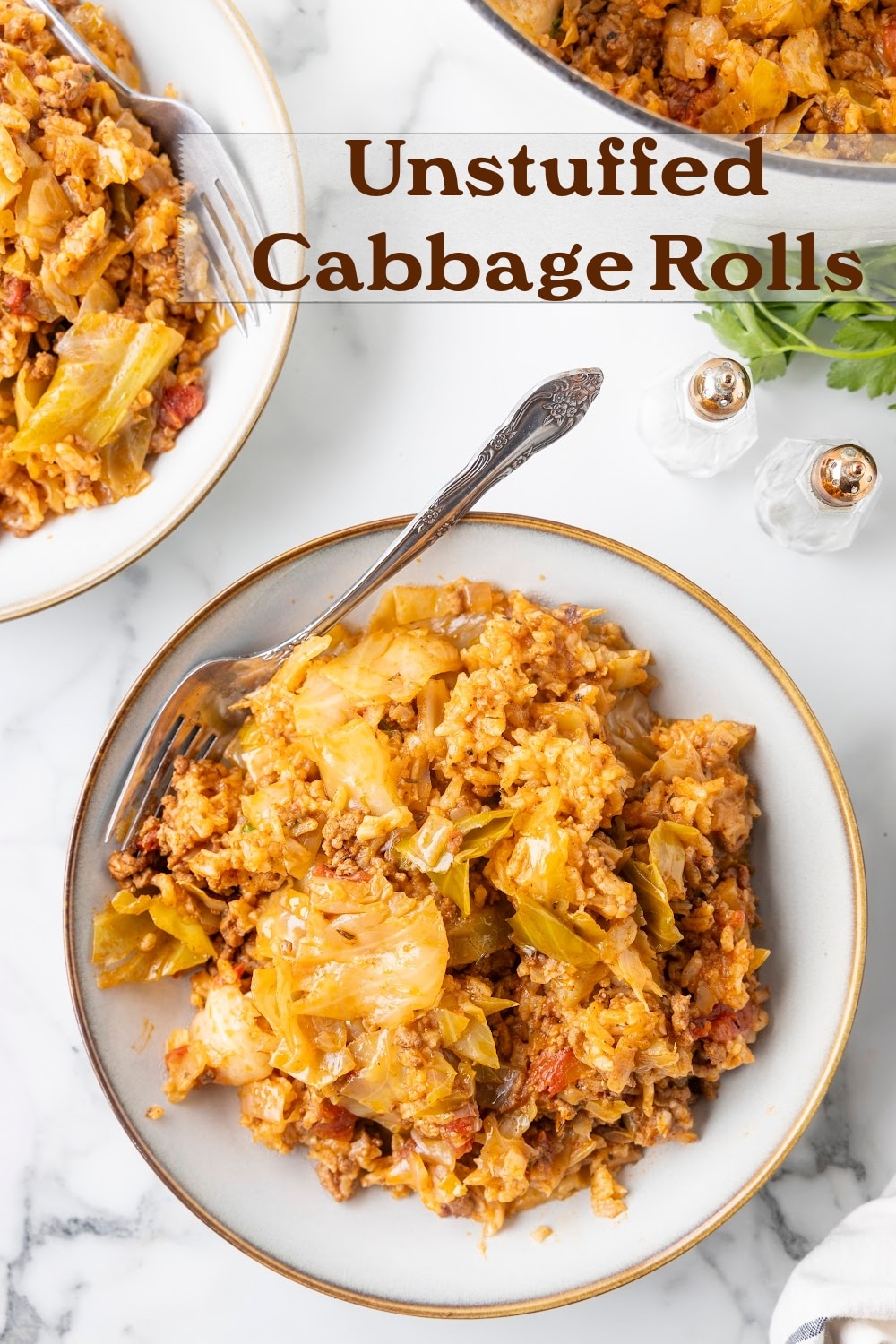 Make delicious unstuffed cabbage rolls in less than an hour! This savory meat-and-rice dish is a perfect weeknight dinner option. via @cmpollak1