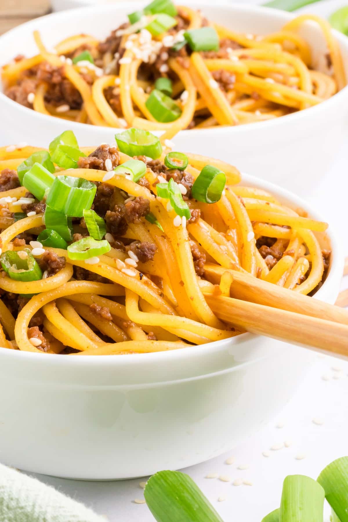 Mongolian beef noodles