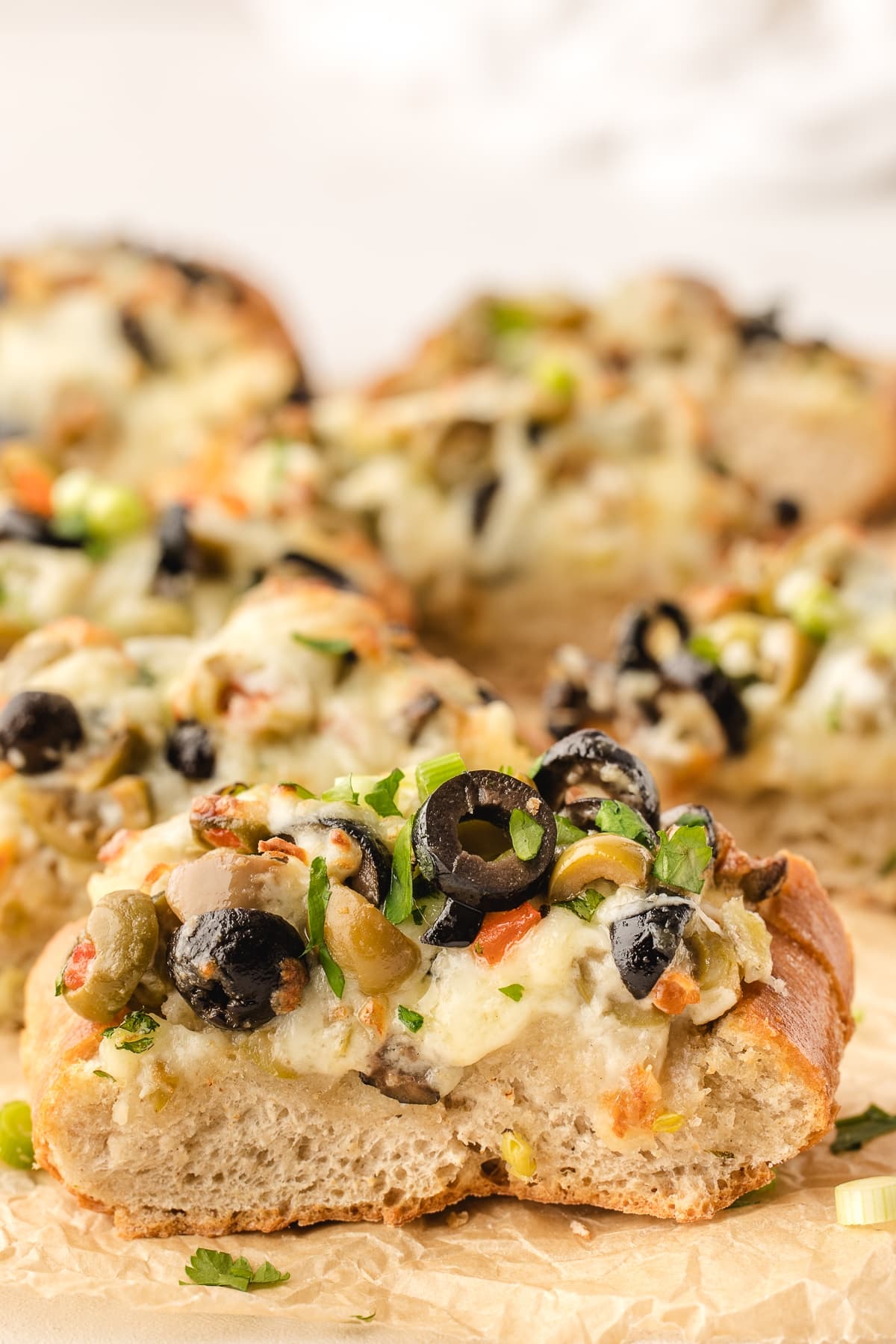 cheesy bread with olives