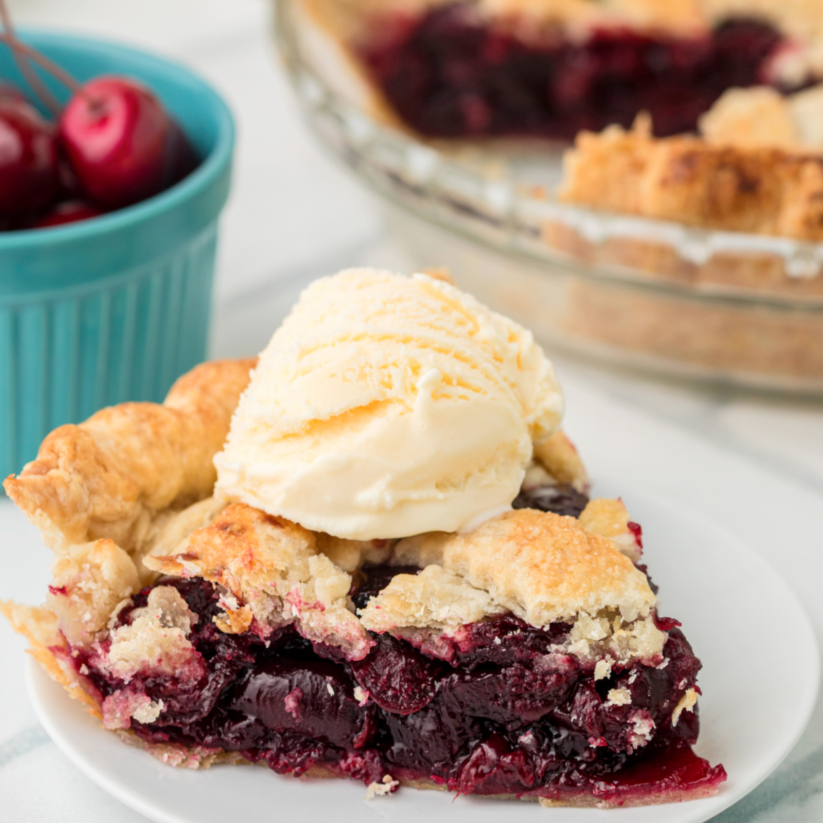 fresh cherry pie