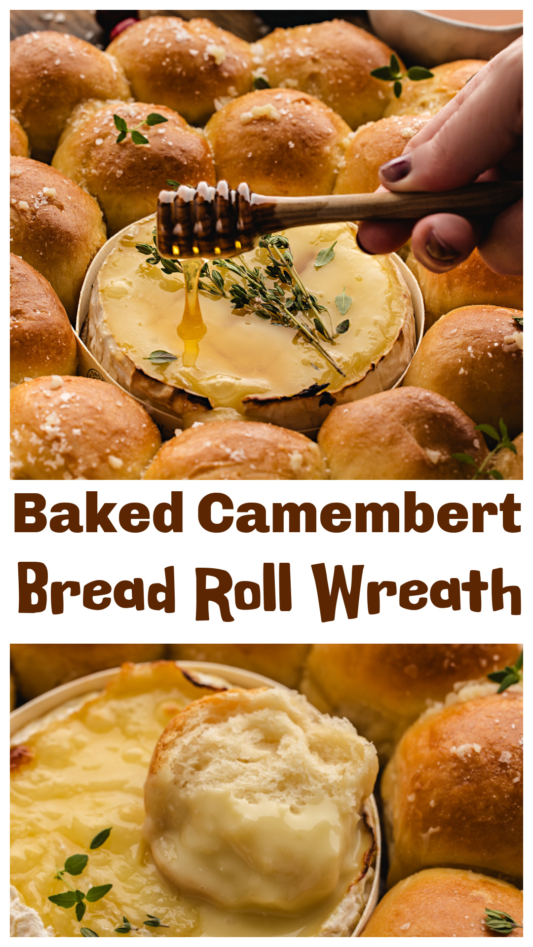 Baked Camembert Bread Roll Wreath is the holiday appetizer everyone reaches for first. Soft pull apart rolls rise around a wheel of molten Camembert brushed with garlic butter and honey, creating a warm centerpiece for Christmas parties, winter gatherings, and cozy holiday dinners. This easy festive recipe feels impressive on the table, perfect for entertaining, sharing, and bringing a little extra warmth to chilly nights. via @cmpollak1