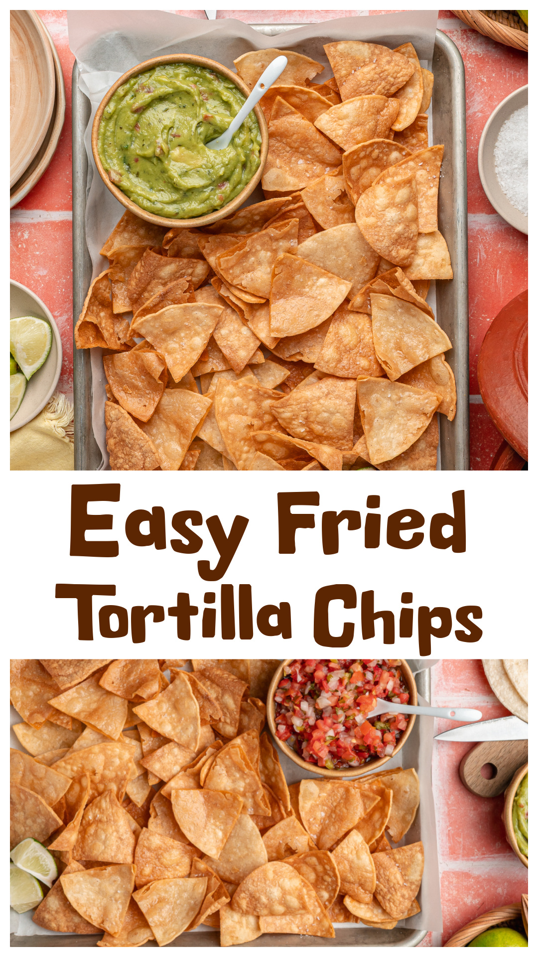 
Easy Fried Tortilla Chips made from simple white corn tortillas, fried until crisp and lightly golden. These homemade tortilla chips are quick to make and far better than store-bought, with a clean crunch that holds up to salsa, guacamole, queso, and nachos. Includes oil temperature tips, batch-frying guidance, and troubleshooting so your chips stay crisp, not greasy. A reliable, no-nonsense recipe for classic fried tortilla chips you can make at home anytime. via @cmpollak1