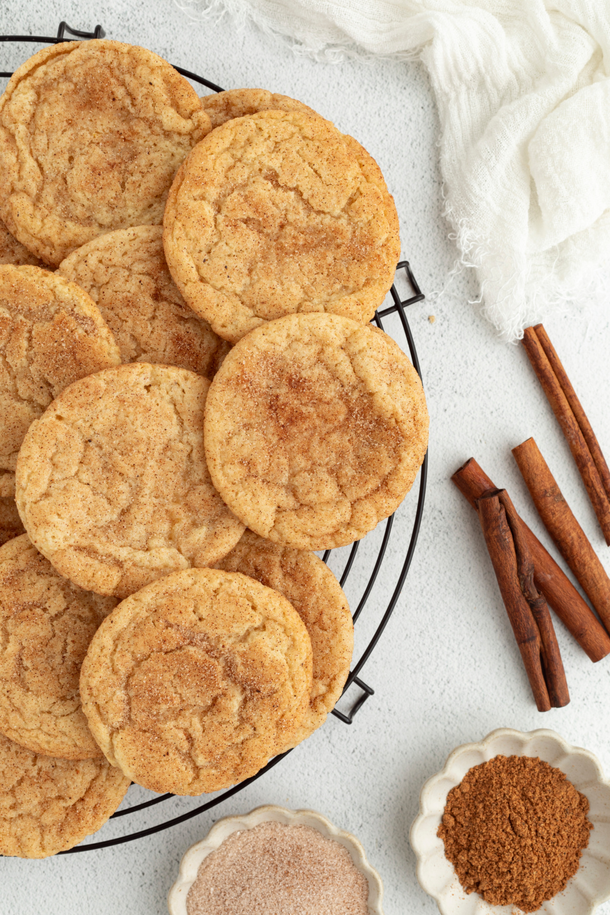 a tray of eggnog snickerddodles a tray of eggnog snickerdoodles