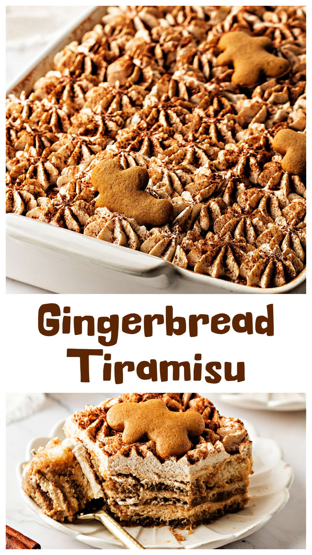 Gingerbread tiramisu layered with espresso-soaked ladyfingers, spiced mascarpone, and a hidden sheet of gingersnaps that softens into the cream overnight. It&rsquo;s a no-bake holiday dessert with warm gingerbread flavor, deep espresso notes, and the kind of texture that only gets better by morning. Easy to make ahead for Christmas, quiet December evenings, or any winter gathering where something soft, tender, and indulgent feels right. via @cmpollak1