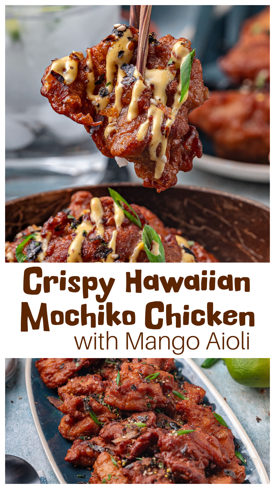 This crispy Hawaiian mochiko chicken fries up with a chewy-crisp shell thanks to sweet rice flour, eggs, and a soy-ginger marinade. It&rsquo;s naturally gluten-free without feeling like a compromise, finished with mango aioli that pulls everything together. Salty, slightly sweet, and exactly the kind of fried chicken you keep thinking about. via @cmpollak1