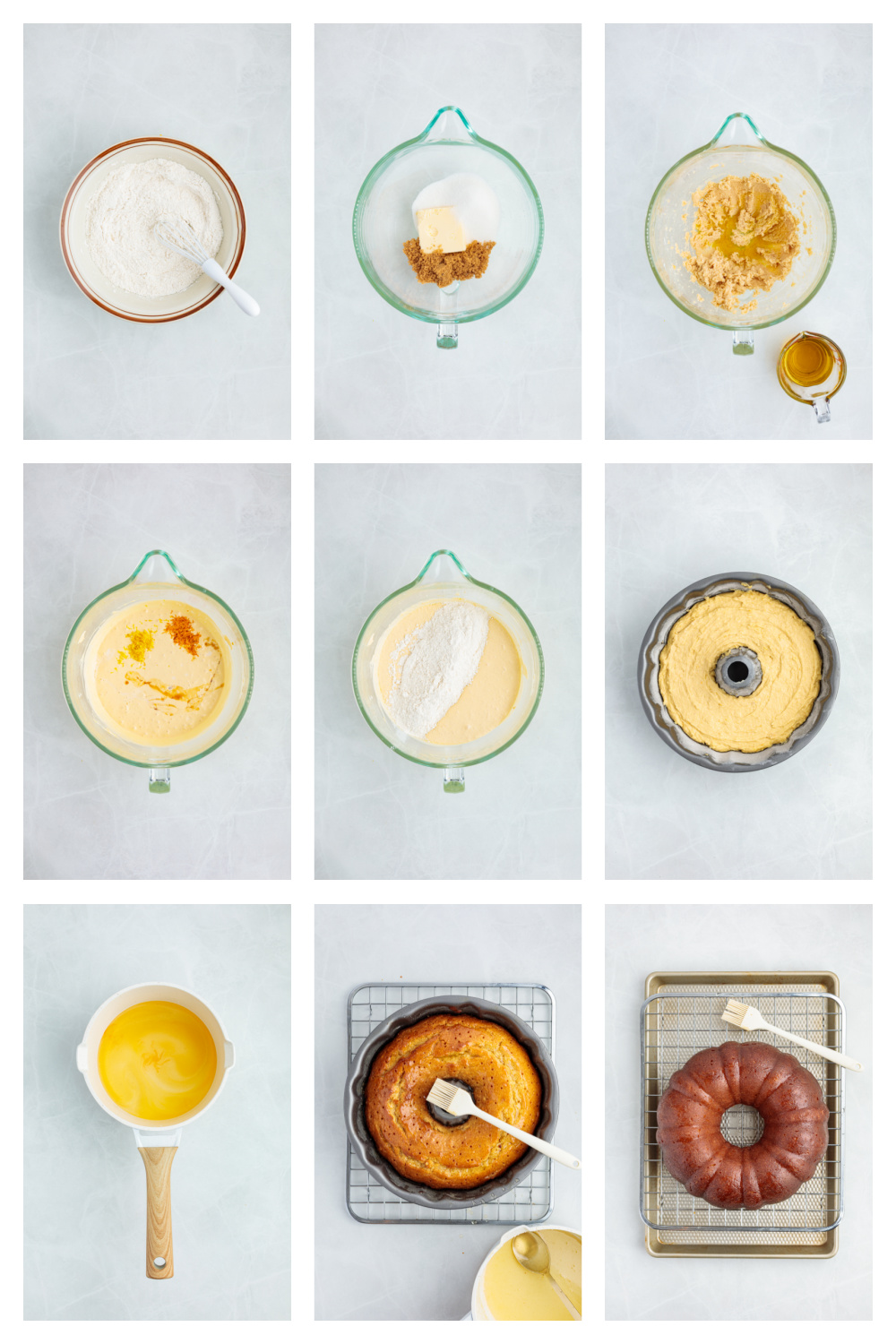 Italian Hangover Cake baked in a Bundt pan, deeply golden with a crisp exterior and tender citrus-scented crumb.