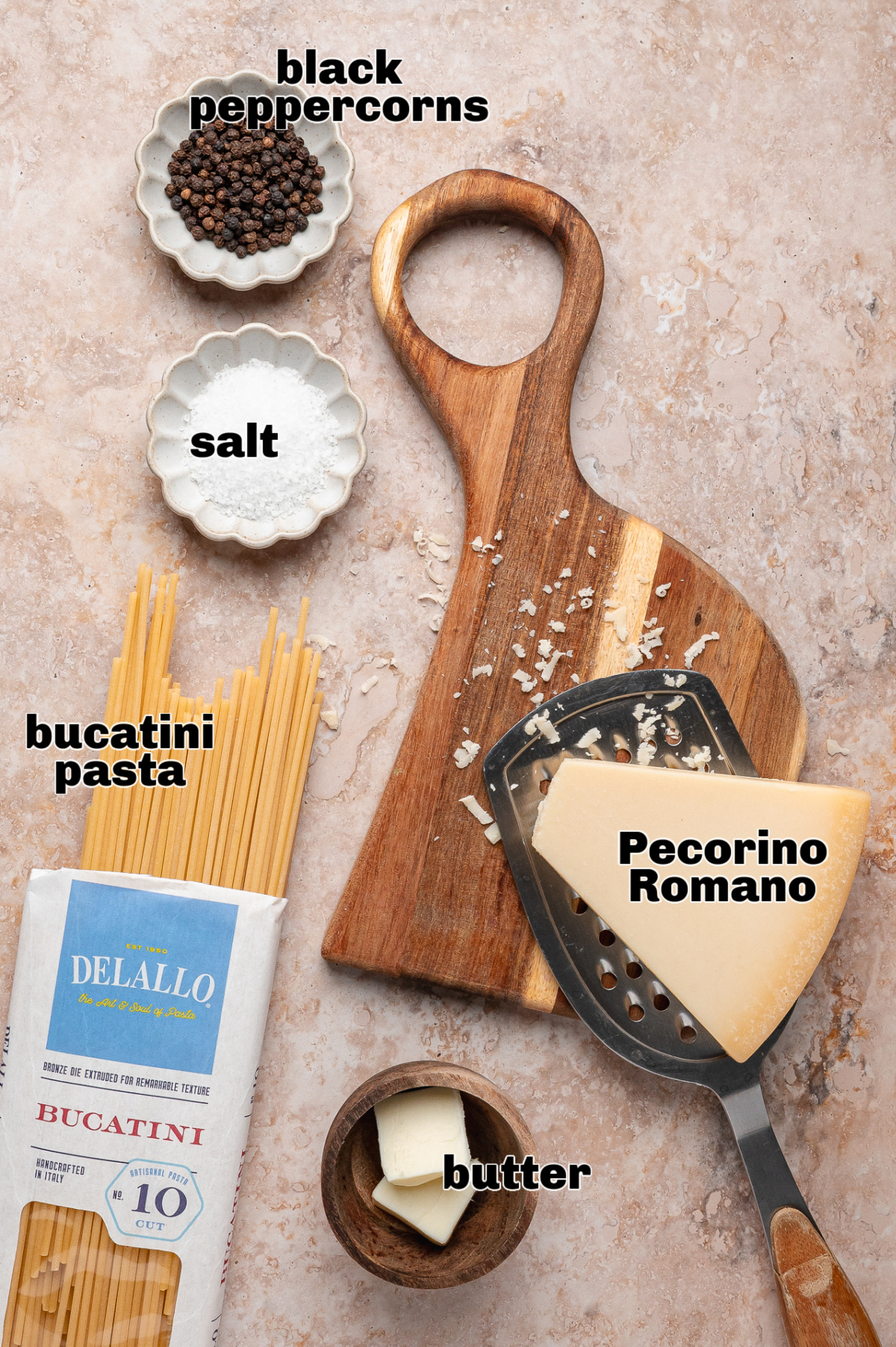 Cacio e Pepe ingredients