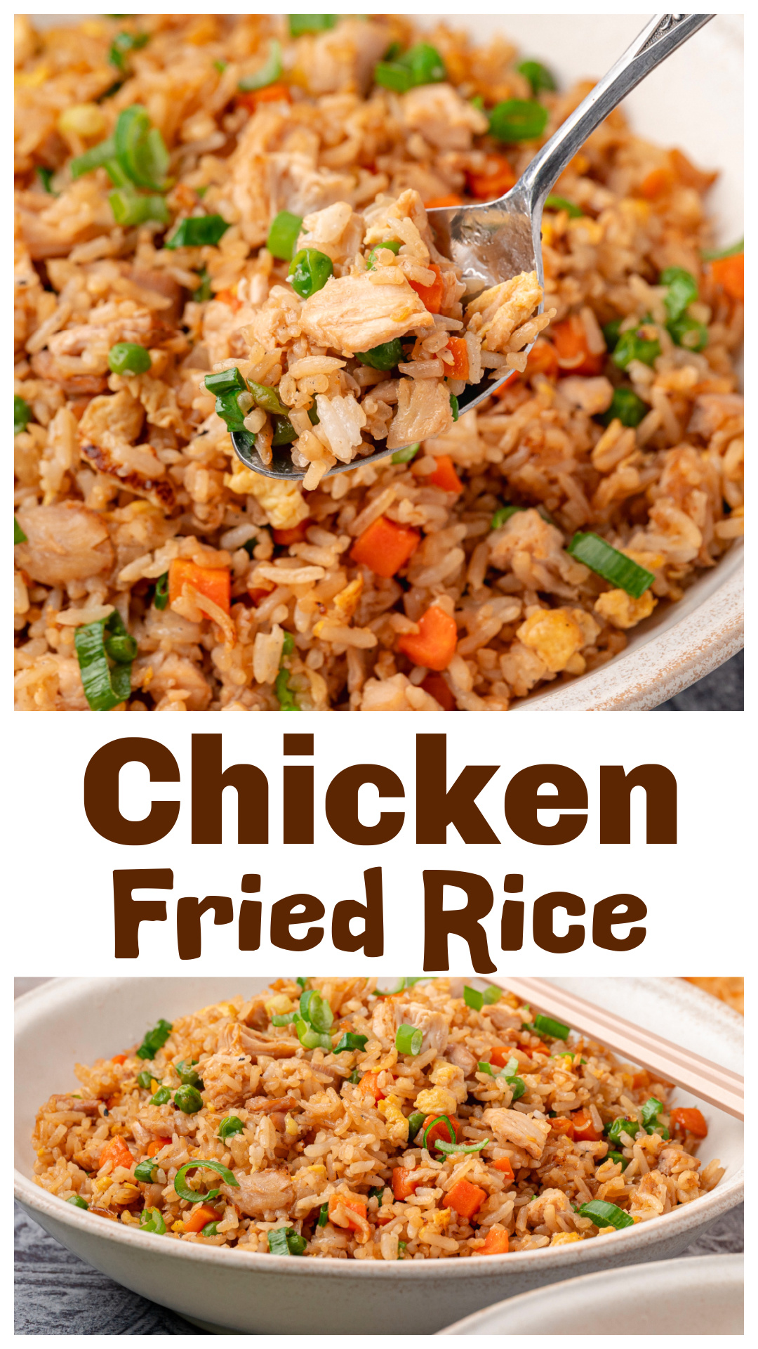 This chicken fried rice is made with cold rice, rotisserie chicken, eggs, and frozen vegetables, finished with soy sauce, oyster sauce, and toasted sesame oil. It&rsquo;s fast, flexible, and built for real life, the kind of dependable dinner you make when you don&rsquo;t want to think too hard but still want something solid. A simple chicken fried rice recipe that uses leftovers, works on a busy night, and delivers separate grains and deep flavor without extra steps. via @cmpollak1