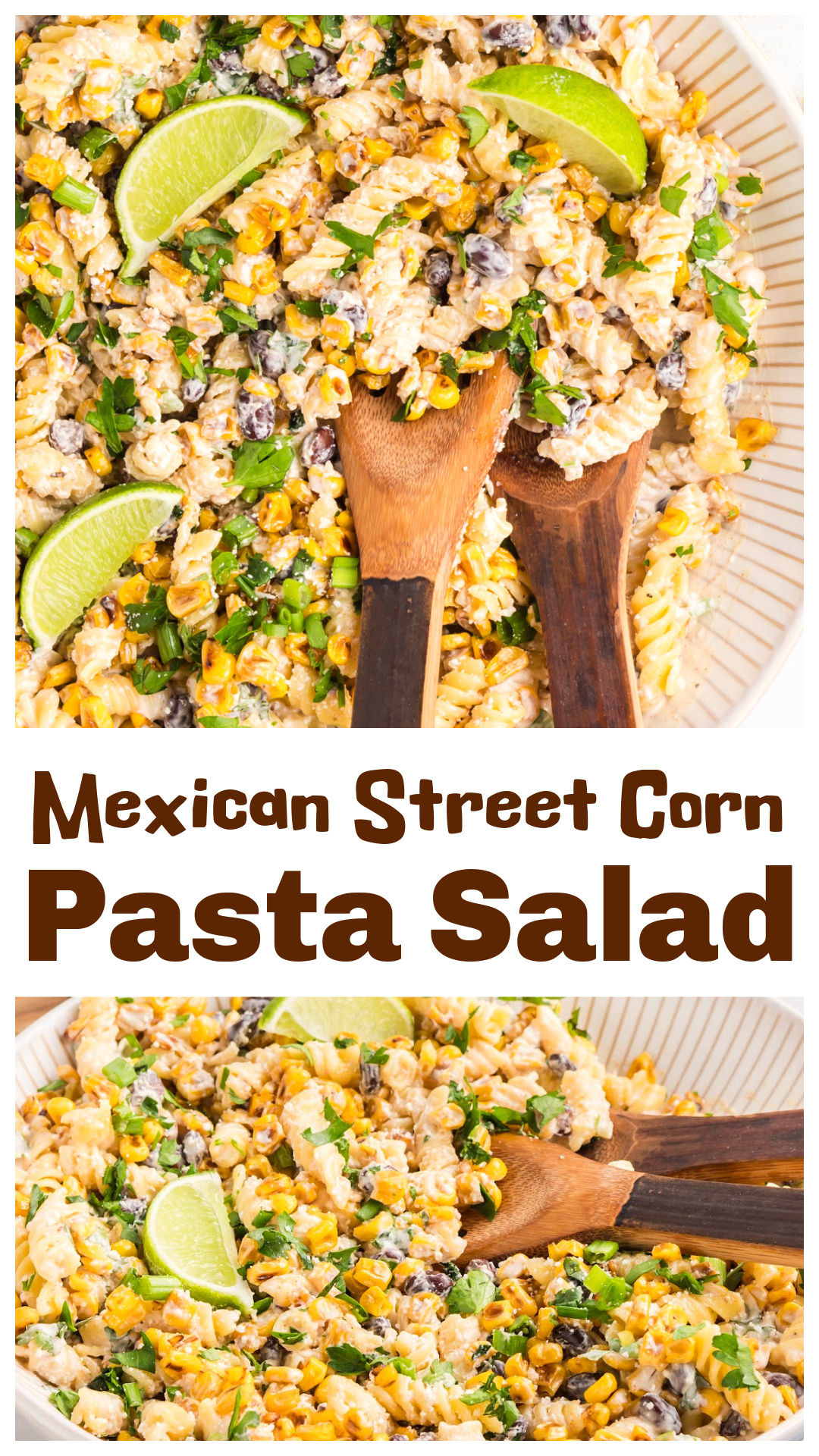 Creamy Mexican street corn pasta salad made with golden saut&eacute;ed corn, cotija cheese, cilantro, and a bold chili-lime dressing. This easy pasta salad is perfect for game day, potlucks, cookouts, and parties. Cold, creamy, and packed with street-corn flavor, it&rsquo;s a make-ahead side dish that holds up well and always disappears fast. via @cmpollak1