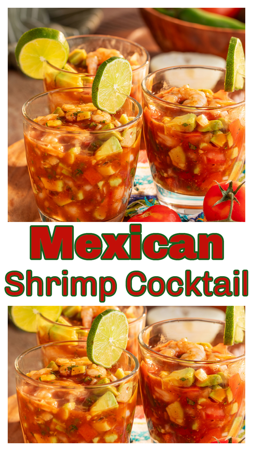 Mexican shrimp cocktail made with tomato, lime, and hot sauce instead of Clamato, finished with avocado and a splash of tequila. Cold, saucy, and loaded with shrimp, it&rsquo;s perfect for scooping or dipping with chips. A fresh option for Cinco de Mayo, summer gatherings, or easy appetizers. This coctel de camarones-style recipe has lots of flavor without relying on bottled mixes. via @cmpollak1