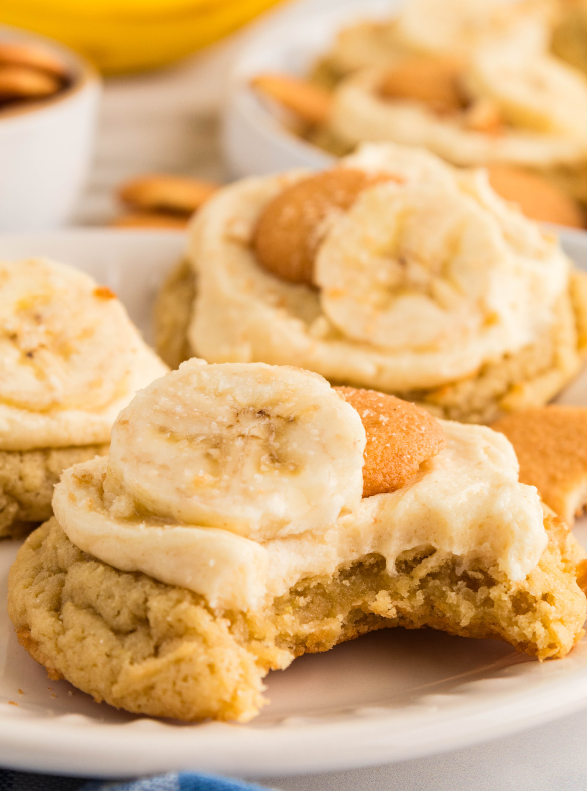 Banana Pudding Cookies with Brown Butter Cream Cheese Frosting