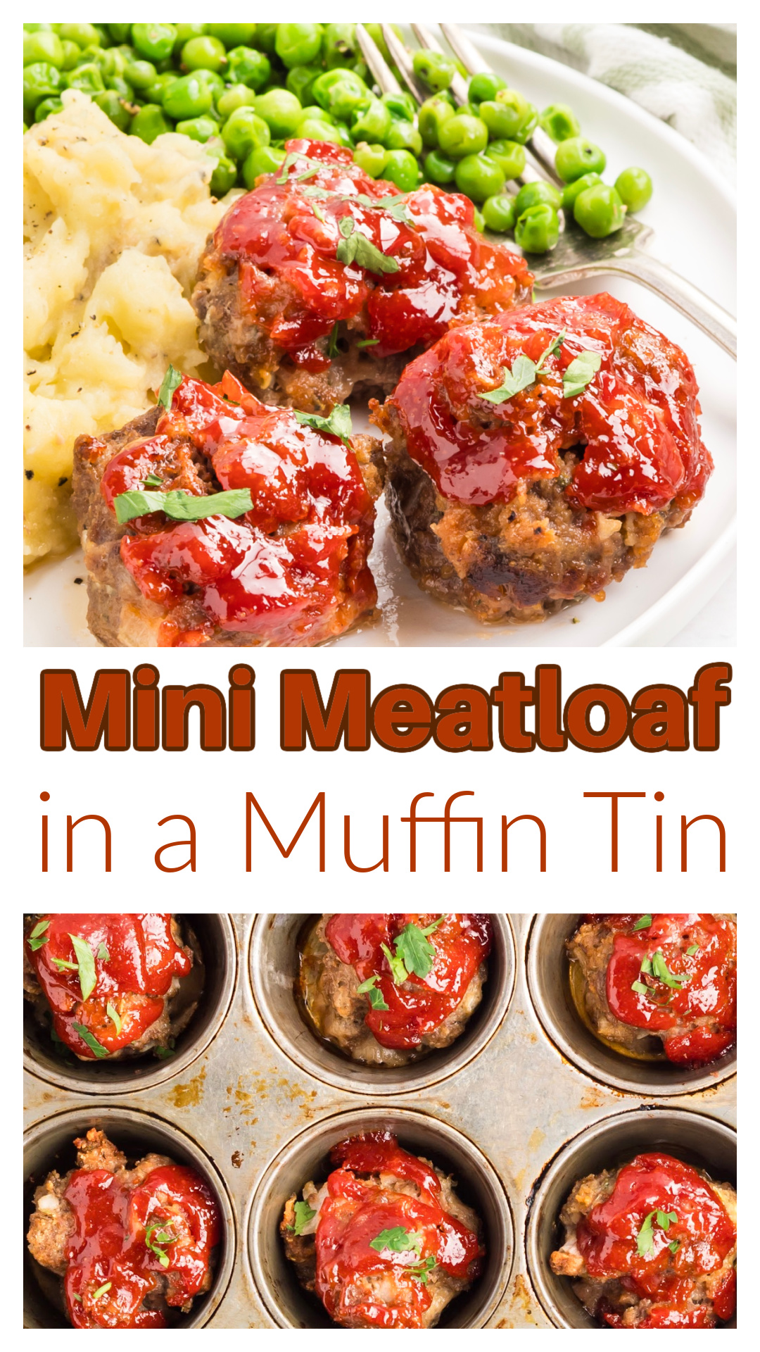 This mini meatloaf recipe is baked in a muffin tin for individual portions with caramelized edges and a sweet tomato glaze. Made with ground beef, breadcrumbs, onion, Worcestershire sauce, and a simple glaze, these mini meatloaves cook faster than traditional meatloaf and are perfect with mashed potatoes and peas. A classic comfort food dinner that's easy to serve, freezer friendly, and great for busy weeknights. via @cmpollak1