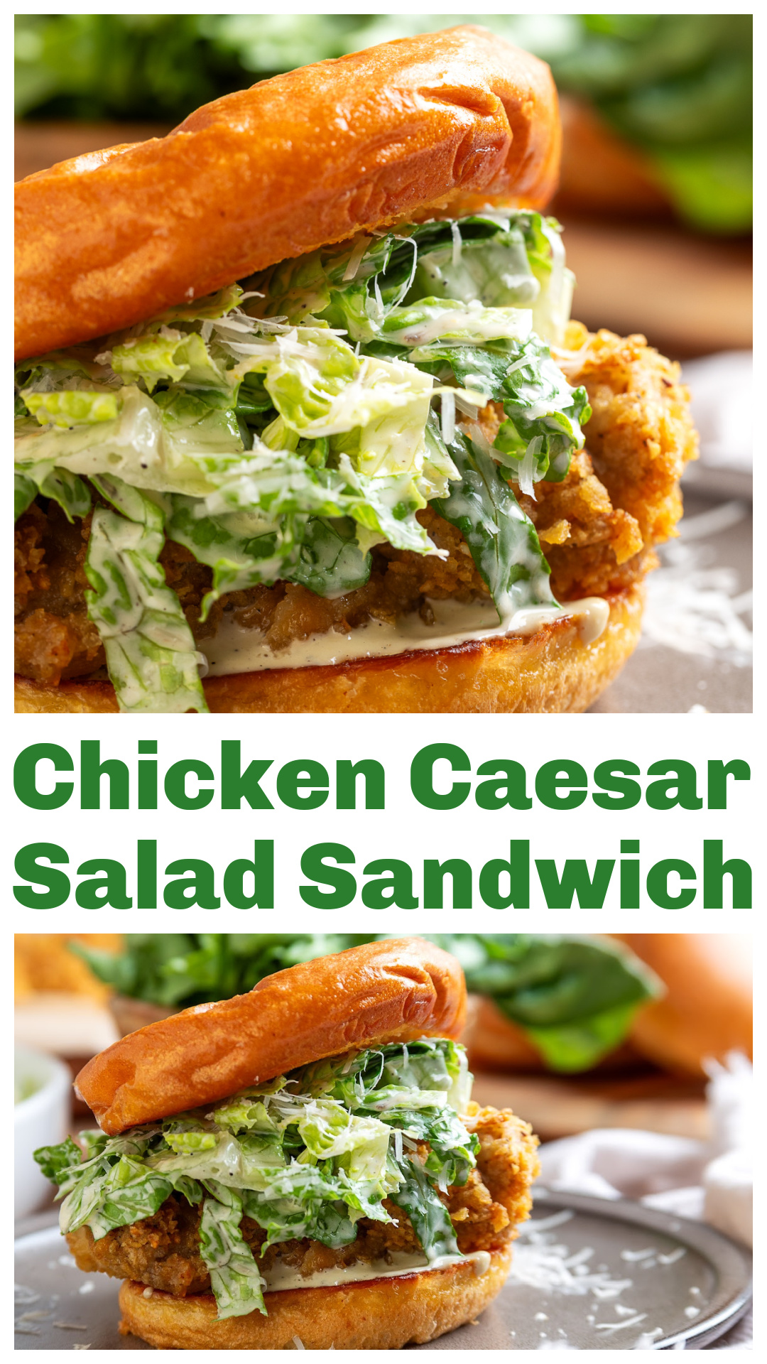 We're skipping the bowl with this chicken Caesar salad sandwich and piling homemade Caesar salad onto crispy potato chip-crusted chicken. The chicken cooks in the air fryer until golden, then gets stacked on a toasted bun with plenty of Parmesan and creamy homemade Caesar dressing. If you've been looking for an air fryer chicken Caesar sandwich that's crunchy, hearty, and a little messy, this one is worth the extra napkins. via @cmpollak1
