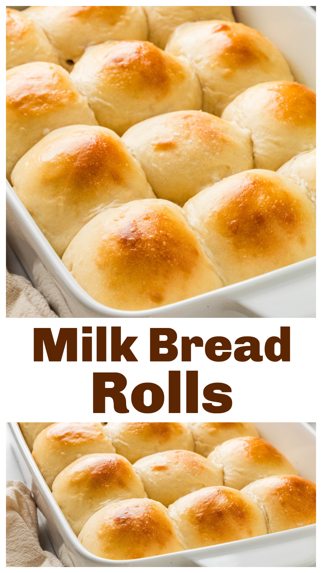 These Milk Bread Rolls are exceptionally soft and buttery, with golden tops and tender pull-apart sides. A quick microwave tangzhong takes about 90 seconds, while gradual butter incorporation and proper gluten development create the distinctive texture of milk bread. They stay tender for days and are a great choice for holiday dinners, sliders, sandwiches or serving warm with butter. via @cmpollak1