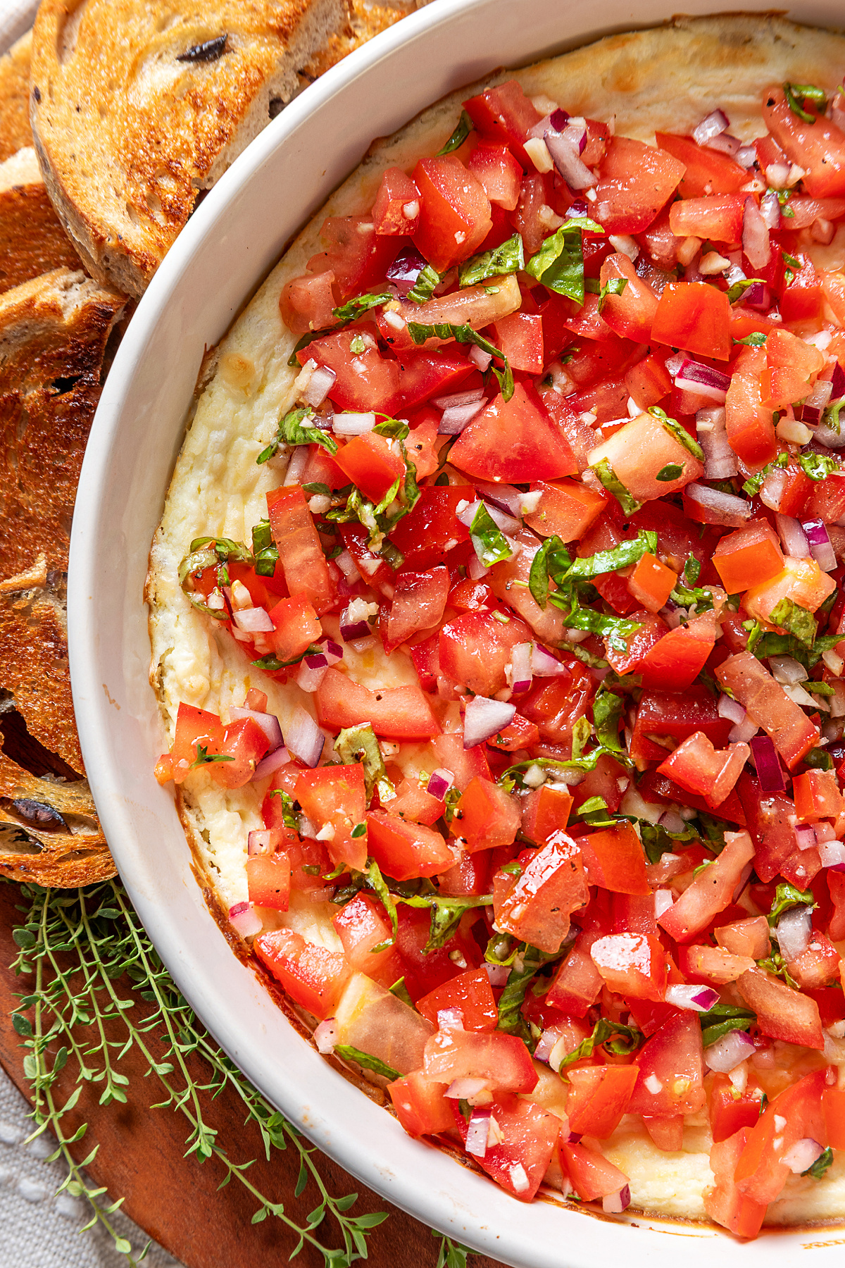 Baked Feta Bruschetta Dip with Fresh Tomato Bruschetta baked-feta-bruschetta-dip