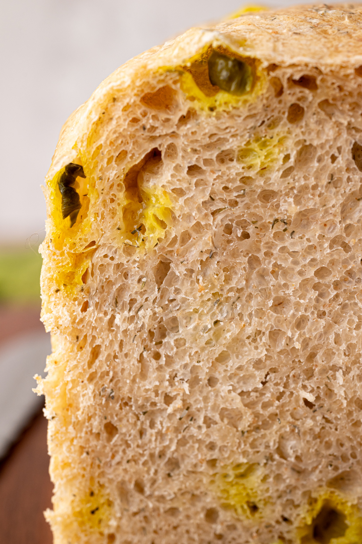 dill pickle sourdough crumb