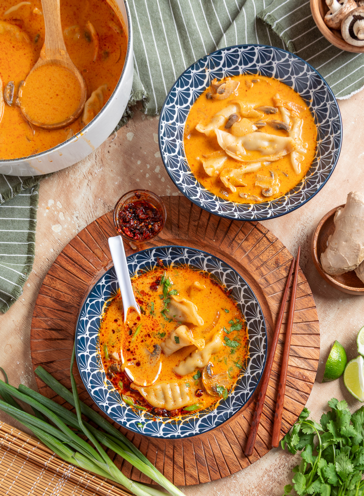 Coconut Curry Dumpling Soup with Pork Potstickers Coconut Curry Dumpling Soup with Pork Potstickers